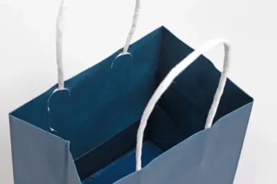 10 x 5 x 10 Nautical Blue Eco-Friendly Paper Shopping Bags