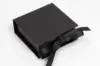 2-3/4X2-3/4X1 MATTE BLACK W/ BLACK RIBBON JEWELRY BOX