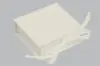 2-3/4X2-3/4X1MATTE CREAM W/ CREAM RIBBON JEWLERY BOX