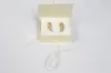 3-1/2X2-1/8X1  MATTE CREAM W/ CREAM RIBBON JEWLERY BOX