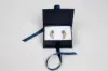 3-1/2X2-1/8X1 MATTE NAVY W/ NAVY RIBBON JEWELRY BOX