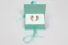 3-1/2X2-1/8X1 MATTE TURQUOISE W/ TURQUOISE RIBBON JEWELRY BOX