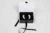 3-1/2X2-1/8X1 MATTE WHITE W/ BLACK PLATFORM AND RIBBON JEWELRY BOX