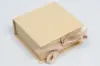 3-1/2X3-1/2X1-1/2  NATURAL KRAFT W/ KRAFT COLORED RIBBON JEWELRY BOX