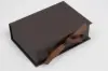 5X3-1/2X1-1/2 MATTE CHOCOLATE W/ CHOCOLATE RIBBON JEWLERY BOX