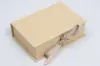 5X3-1/2X1-1/2 NATURAL KRAFT W/ KRAFT COLORED RIBBON JEWELRY BOX
