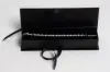 8X2X1-1/4 MATTE BLACK W/ BLACK RIBBON JEWELRY BOX