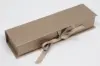 8X2X1-1/4 MATTE CHAMPAGNE W/ CHAMPAGNE RIBBON JEWELRY BOX