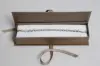 8X2X1-1/4 MATTE CHAMPAGNE W/ CHAMPAGNE RIBBON JEWELRY BOX