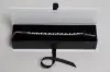 8X2X1-1/4 MATTE WHITE W/ BLACK PLATFORM AND RIBBON JEWELRY BOX