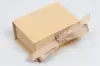 3-1/2X2-1/8X1 NATURAL KRAFT W/ KRAFT COLORED RIBBON JEWELRY BOX