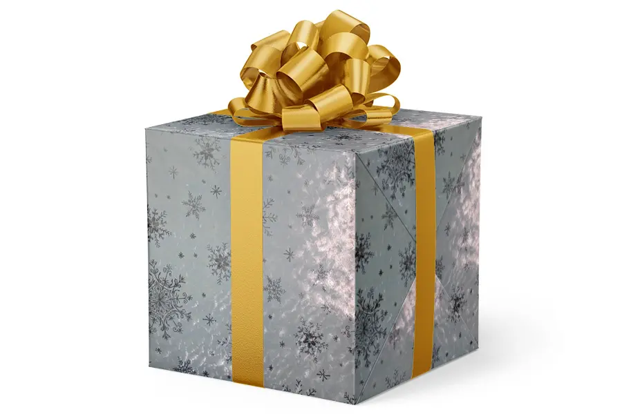 24X417 GW-9531 S9 WHITE CHRISTMAS SNOWFLAKE EMBOSS/METALLIZED
