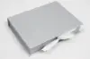 7X5-1/2X1-1/4 MATTE SILVER W/ SILVER RIBBON JEWELRY BOX