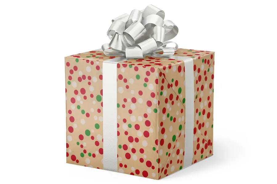 24X417 VAL-5017 MULTI COLORED CHRISTMAS DOTS 50#