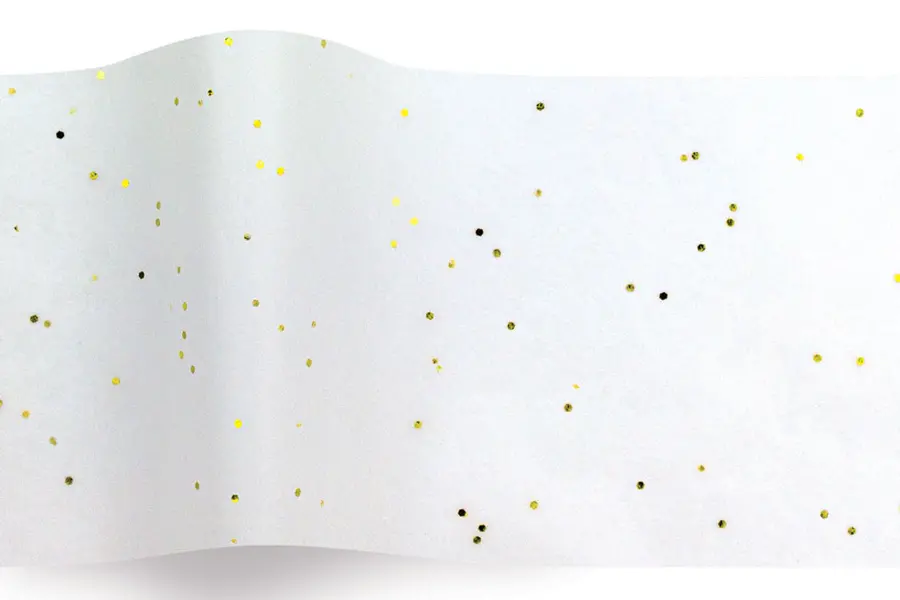 20X30 TISSUE GOLD ON WHITE GEMSTONE "B"