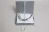 7X5-1/2X1-1/4 MATTE SILVER W/ SILVER RIBBON JEWELRY BOX