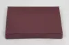 4-5/8X3-3/8X5/8 BURGUNDY LEATHER W/GOLD PAPER POP UP INSERT