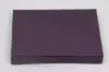 4-5/8X3-3/8X5/8 PLUM LEATHER W/SILVER PAPER POP UP INSERT