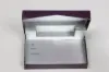 4-5/8X3-3/8X5/8 PLUM LEATHER W/SILVER PAPER POP UP INSERT