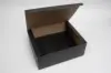 11-3/4 X 9-3/8 X 4-3/4 BLACK LINEN EXEC TUCK BOX W/BOTTOM BOARD