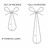 8" GOLD STRETCH RIBBON LOOP