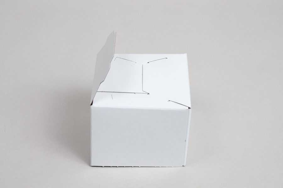 4x4x3 White Gloss Hi-Wall Folding Gift Boxes *Lids Sold Separately*