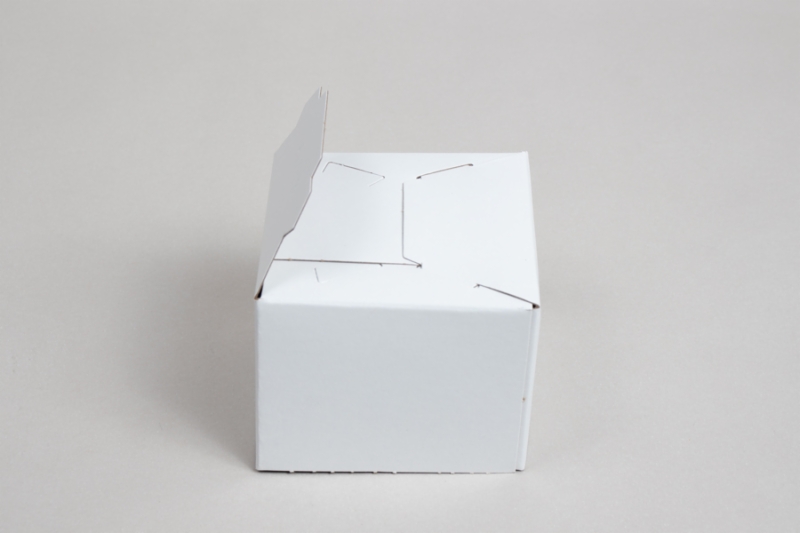 4x4x3 White Gloss Hi-Wall Folding Gift Boxes *Lids Sold Separately*