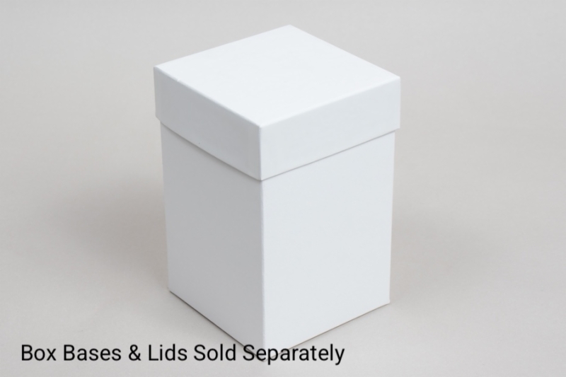 4L x 4W x 6H, White High Walled 2 Piece Boxes w/Rigid Setup Lids