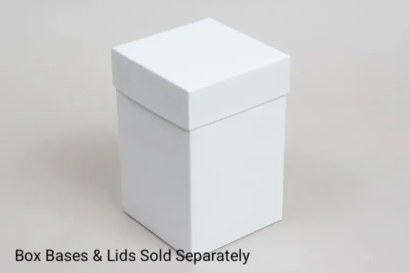 4x4x6 White Gloss Hi-Wall Folding Gift Boxes *Lids Sold Separately*