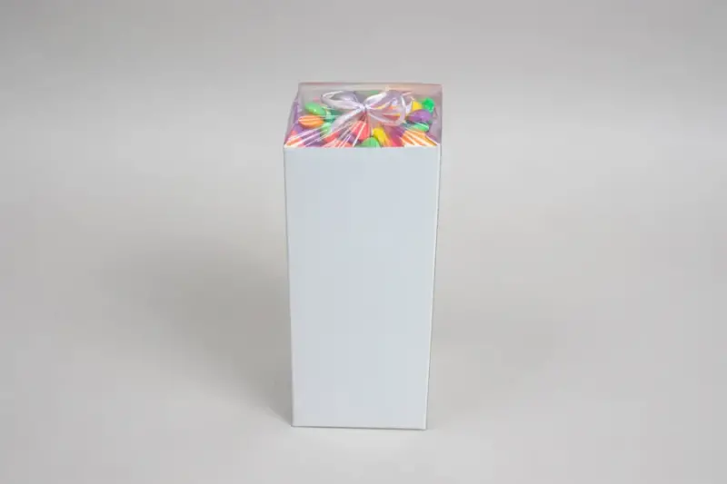 4x4x9 White Gloss Hi-Wall Folding Gift Boxes *Lids Sold Separately*