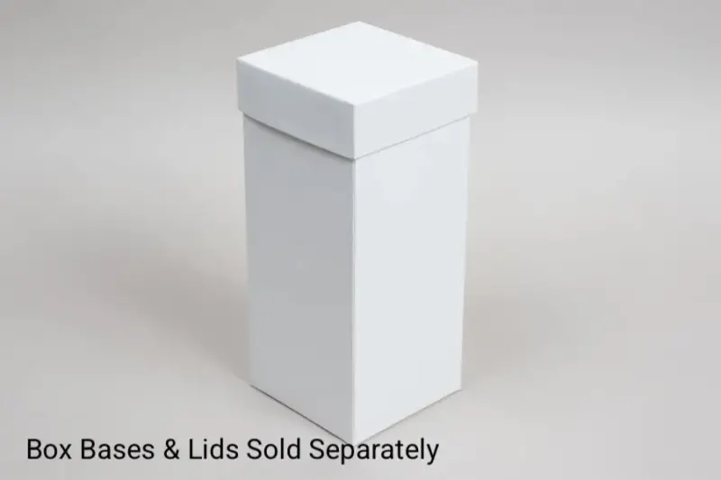 HINC NUNC ギフトボックス ホワイト 4x4x9 White Gloss Hi-Wall Folding Gift Boxes *Lids Sold Separately*