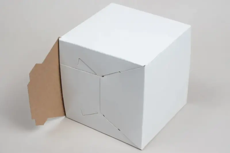 6x6x3 White Gloss Hi-Wall Folding Gift Boxes *Lids Sold Separately*