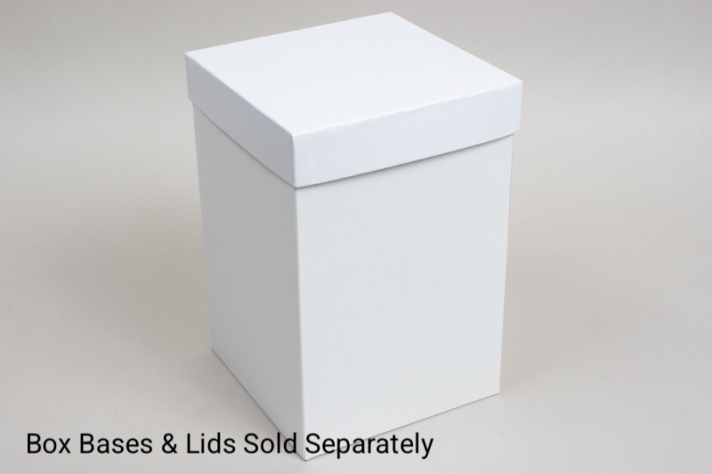 6x6x9 White Gloss Hi-Wall Folding Gift Boxes *Lids Sold Separately*
