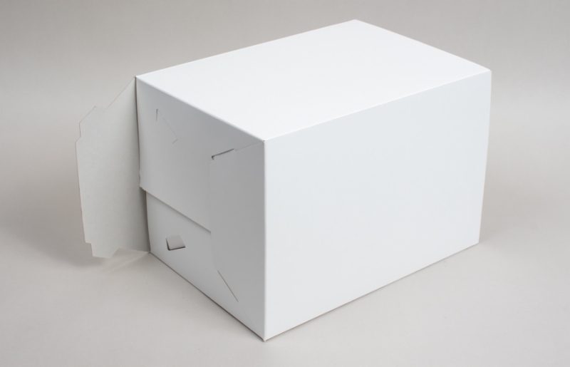 8L x 8W x 12H, White High Walled 2 Piece Boxes w/Rigid Setup Lids