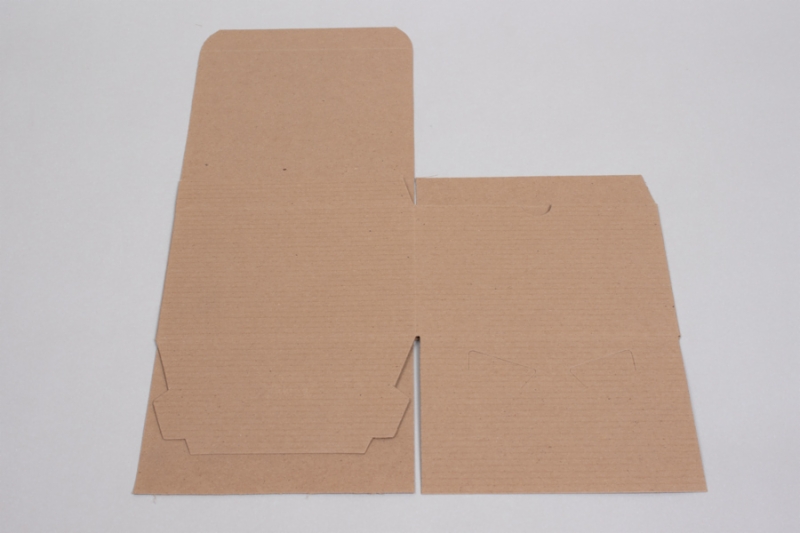 6x6x6 Natural Kraft Pinstripe Tuck-Top Gift Boxes