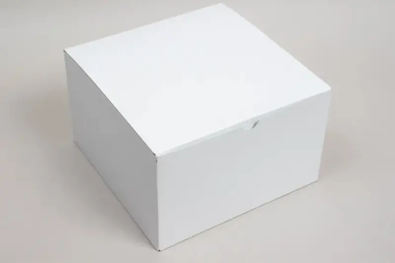 8L x 8W x 6H, Ohio Valley Natural White Gloss Tuck-Top Gift Boxes