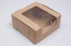 12L x 9W x 4H, Natural Kraft Bakery Boxes with Window, Natural Kraft