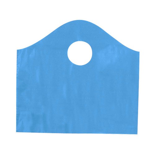 12 x 11 x 4 LAGOON BLUE FROSTED WAVETOP PLASTIC BAGS
