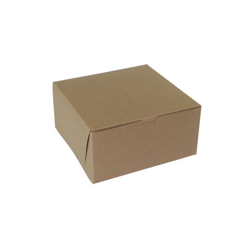 10 x 10 x 5 NATURAL KRAFT ONE-PIECE BAKERY BOXES