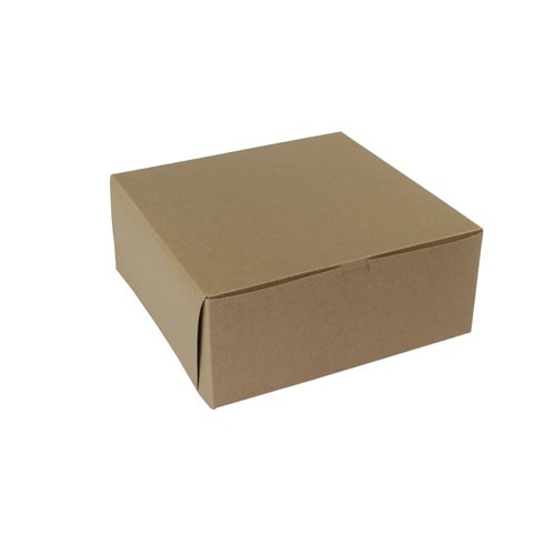 12 x 12 x 5 NATURAL KRAFT ONE-PIECE BAKERY BOXES