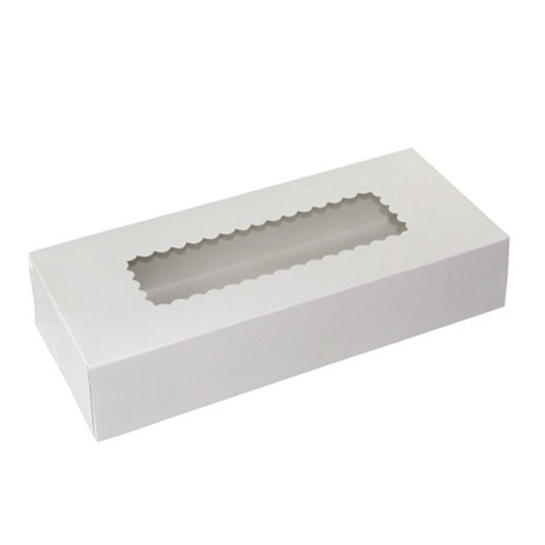 12 x 5 x 2 WHITE WINDOWED BAKERY BOXES