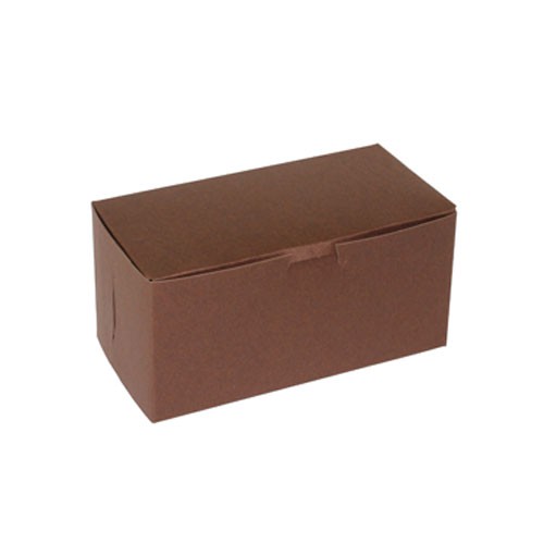 8 x 4 x 4 CHOCOLATE ONE-PIECE BAKERY/CUPCAKE BOXES
