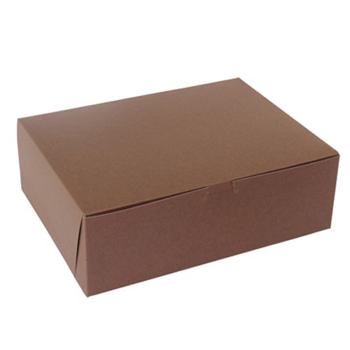 12 x 9 x 4 CHOCOLATE ONE-PIECE BAKERY/CUPCAKE BOXES