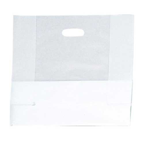 16 x 6 x 15 CLEAR FROSTED PLASTIC TOTE BAGS