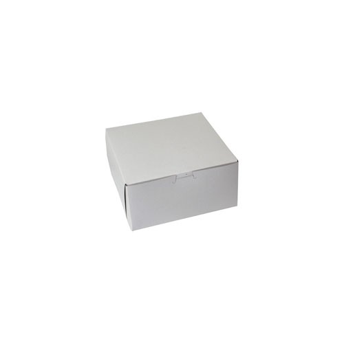 8 x 8 x 4 WHITE ONE-PIECE BAKERY BOXES
