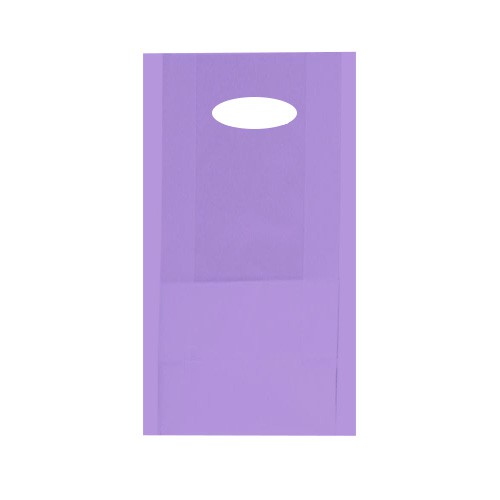 7 x 3.5 x 10.5 GRAPE FROSTED PLASTIC TOTE BAGS