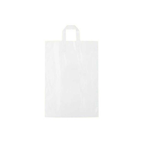 8 x 5 x 10 CLEAR FROSTED LOOP-HANDLE PLASTIC BAGS
