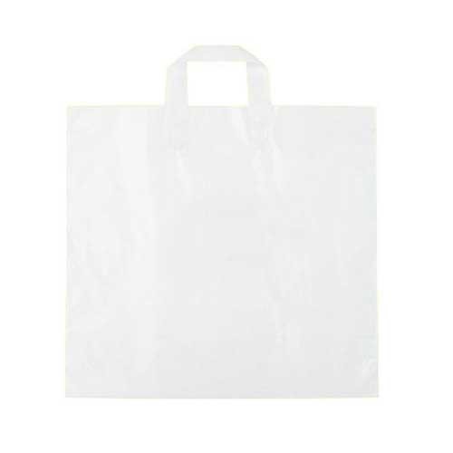 17 x 7 x 18 CLEAR FROSTED LOOP-HANDLE PLASTIC BAGS