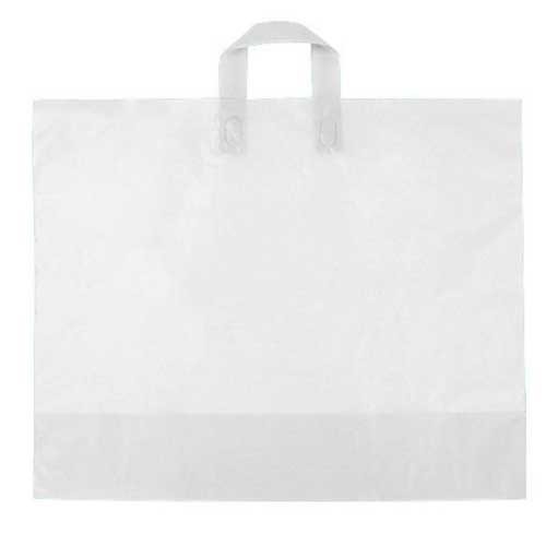 16 x 6 x 12 CLEAR FROSTED LOOP-HANDLE PLASTIC BAGS