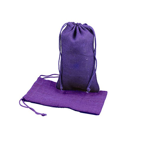 6 x 10 PURPLE DRAWSTRING JUTE POUCHES